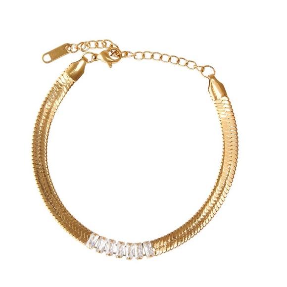 Baguette chain bracelet - Picture 3 of 3